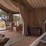 Naboisho camp guest tent interior view